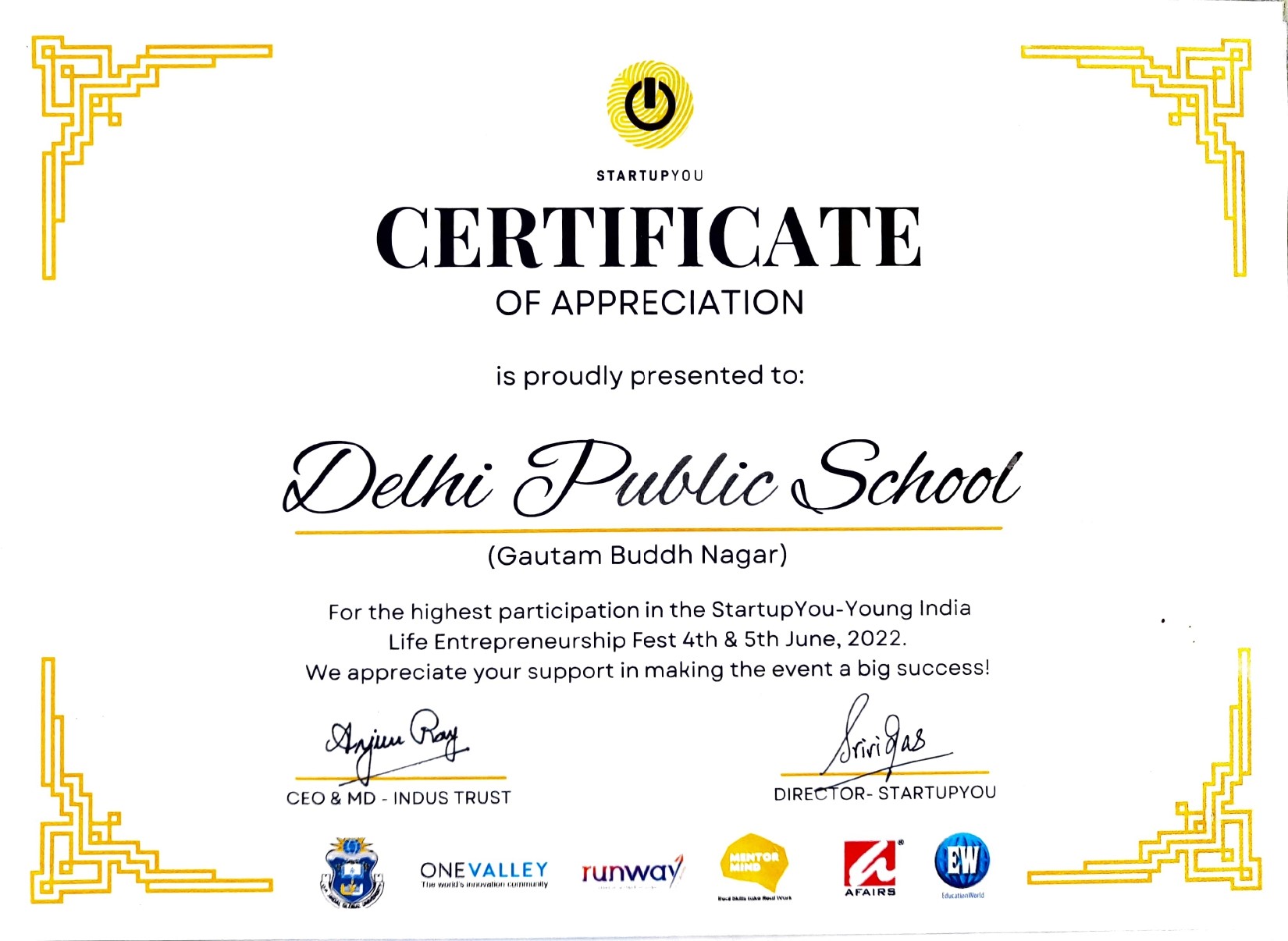 Startup You-Young India Life Entrepreneurship Fest