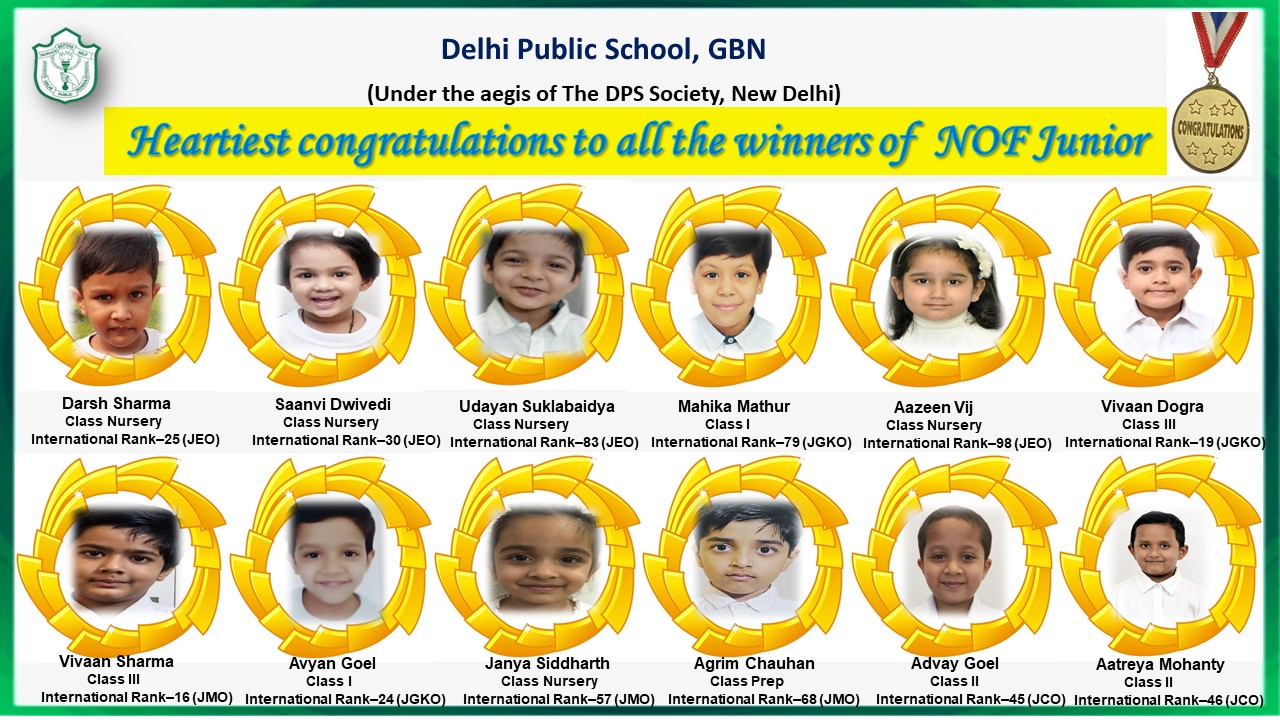 Declaration of Results of National Olympiad Foundation, Junior